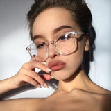 Fashion Transparent round glasses