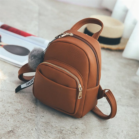 Miyahouse Female Soft PU Leather Mini Backpacks