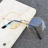 Vintage Round Metal Frame  Personality College Style Glasses