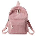 Corduroy Design Women Girls Backpacks
