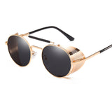 Retro Round Steampunk Sunglasses