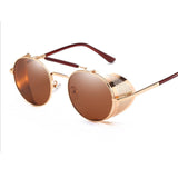 Retro Round Steampunk Sunglasses