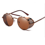 Retro Round Steampunk Sunglasses