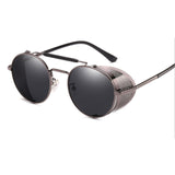 Retro Round Steampunk Sunglasses