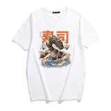Japanese sushi art cartoon printing T-Shirt